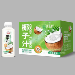 維他星椰子汁椰汁植物蛋白飲料無(wú)菌灌裝箱裝420ml×15瓶