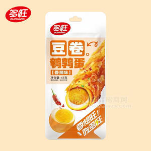 多旺香辣味豆卷鵪鶉蛋休閑食品45g