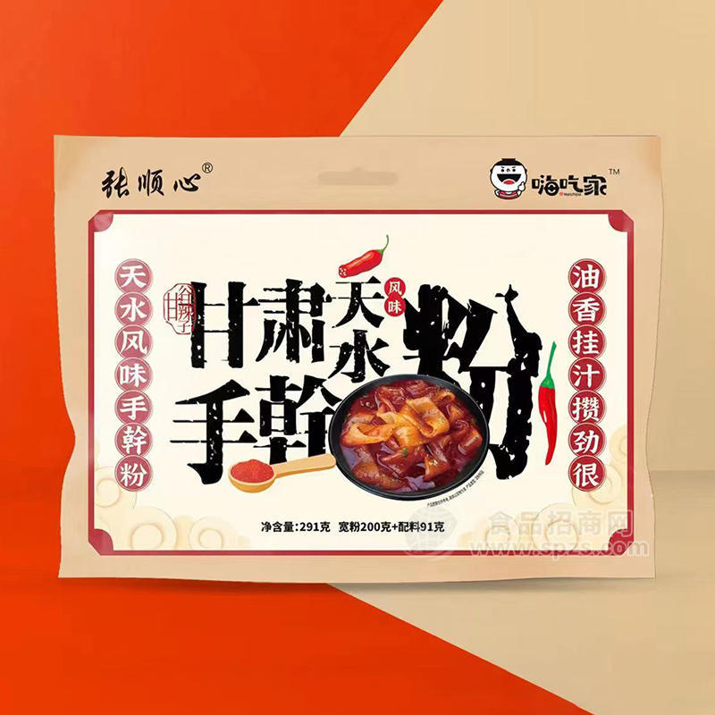嗨吃家张顺心甘肃天水手擀粉袋装291g