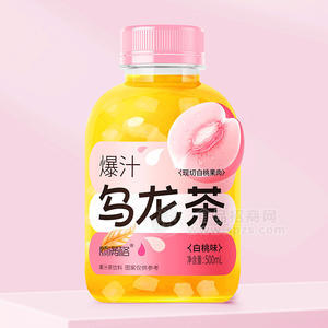颜满格白桃味爆汁青绿茶茶饮料500ml