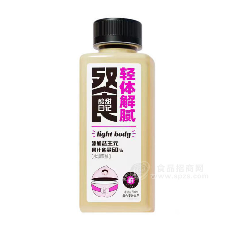 酸甜日記蜜桃汁復(fù)合果汁飲料450ml