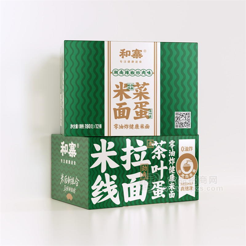 和寨湖南辣椒炒肉味米面菜蛋方便食品箱装招商190g×12桶