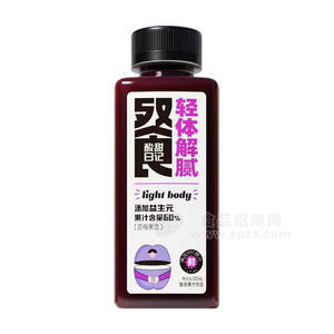 酸甜日記西梅果飲西梅汁復(fù)合果汁飲品450ml