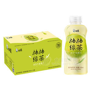 白象柚柚綠茶柚子味茶飲料箱裝招商450ml×15瓶