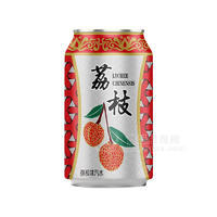 荔枝味汽水易拉罐装荔枝饮料招商