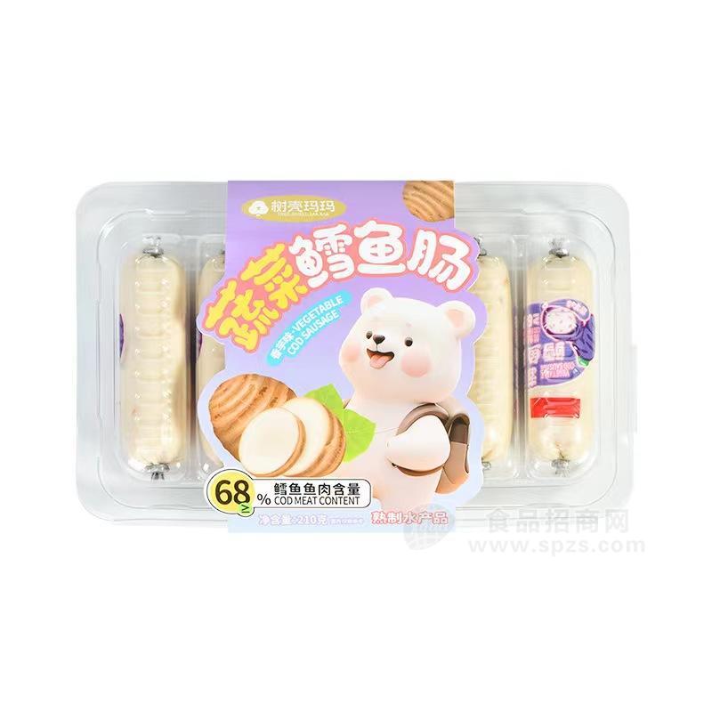 樹殼瑪瑪蔬菜鱈魚腸香芋味熟制水產(chǎn)品盒裝招商210g