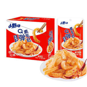 小野心泡椒味Q彈素毛肚魔芋制品休閑零食盒裝招商18g×20包