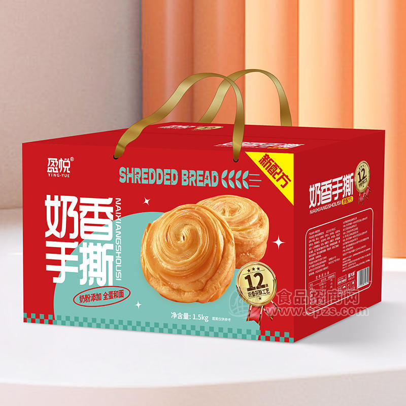 盈悦奶香手撕面包礼盒装招商1.5kg