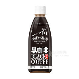 一哟黑咖啡低糖咖啡饮料瓶装招商330ml
