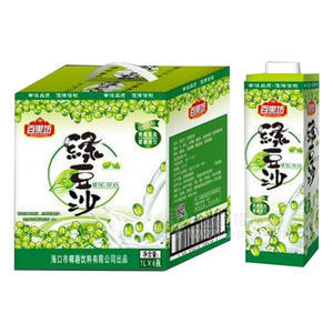 百果坊绿豆沙植物饮料箱装招商1L×6瓶