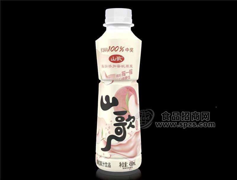 山歌果汁蜜桃味復(fù)合果汁果肉飲料450ml