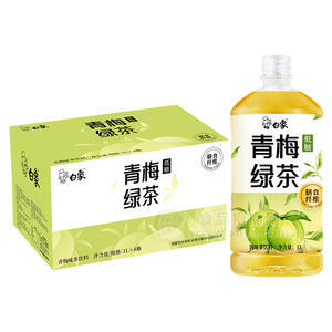 白象低糖青梅綠茶調(diào)味茶飲料箱裝招商1L×8瓶