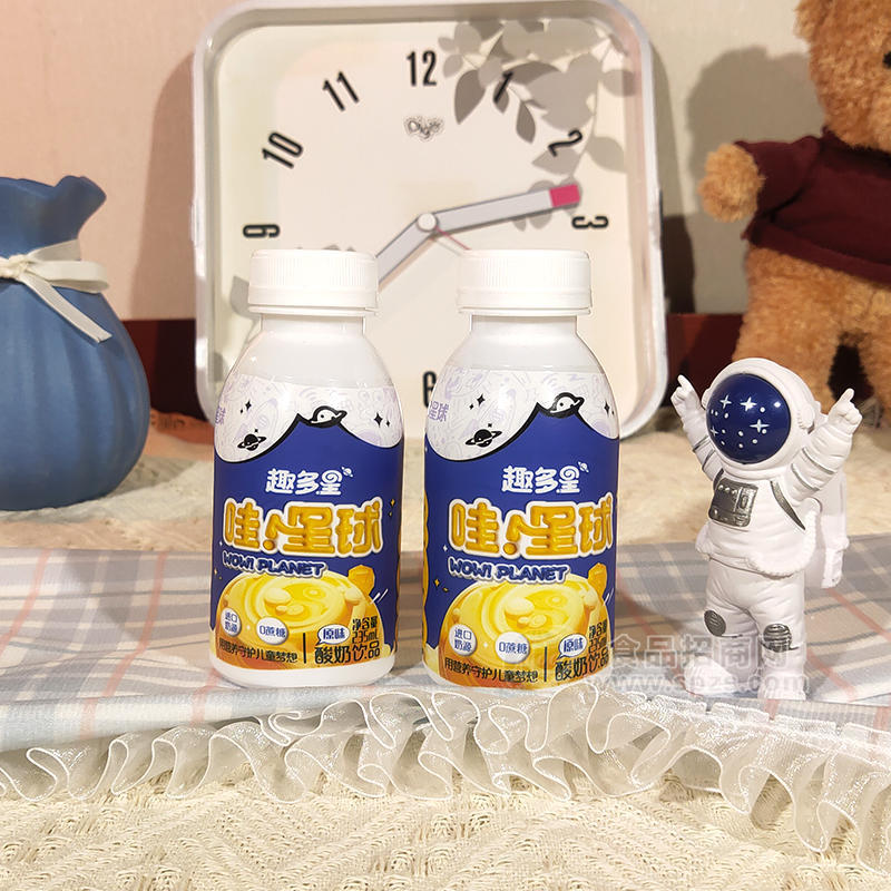 趣多星哇星球系列0蔗糖原味酸奶饮品瓶装招商235ml