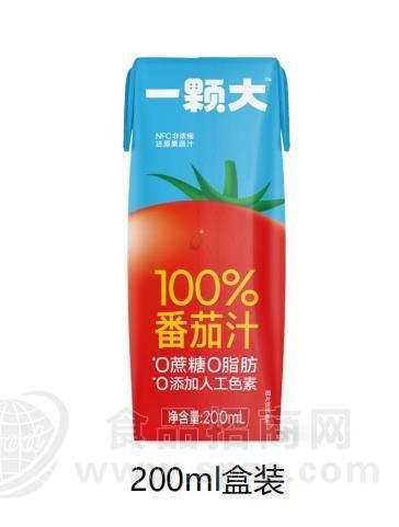 一颗大100%番茄汁盒装200ml
