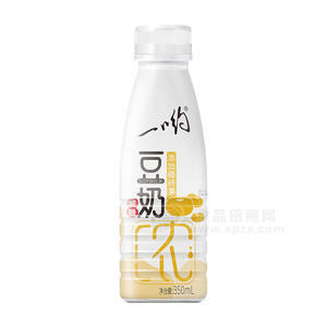 一哟豆奶减糖添加纤维果瓶装招商350ml