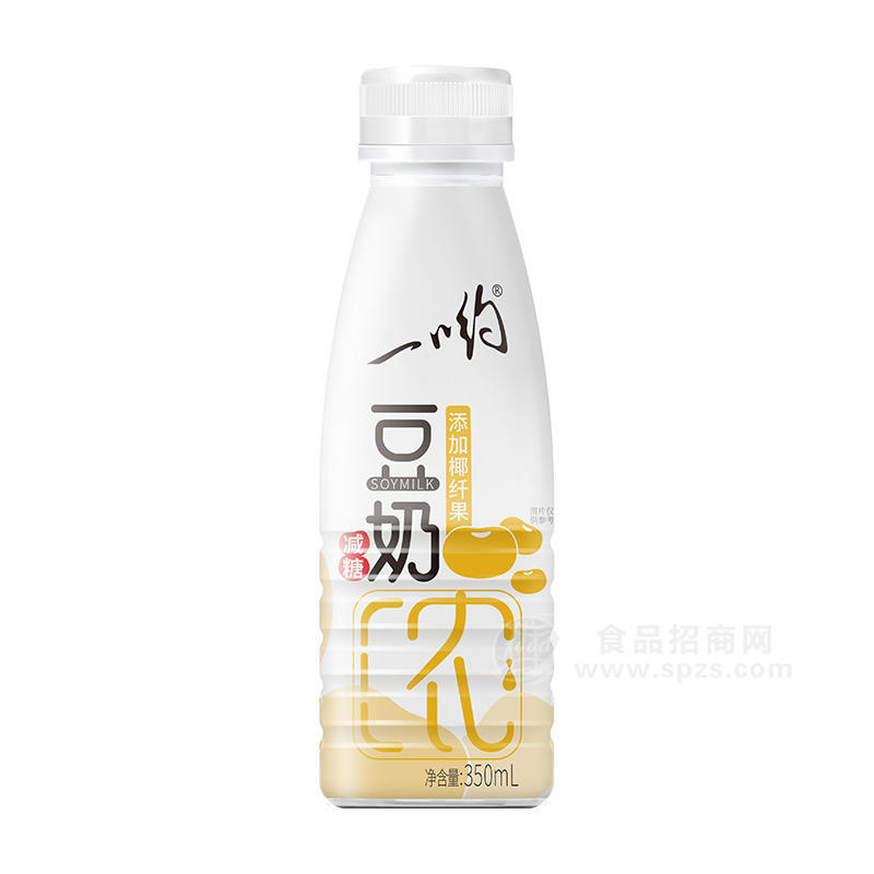 一哟豆奶减糖添加纤维果瓶装招商350ml
