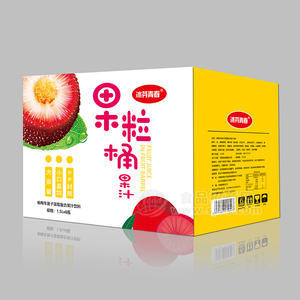 冰芬青春果粒桶杨梅车厘子蓝莓复合果汁饮料大容量1.5Lx6瓶