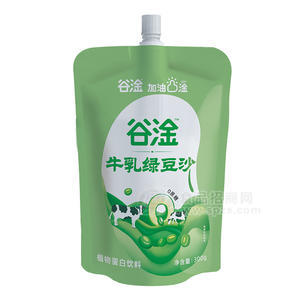 谷淦牛乳綠豆沙植物蛋白飲料袋裝招商300g