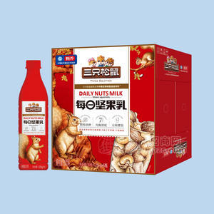 三只松鼠每日堅果乳植物蛋白飲料招商1.25kg×6瓶