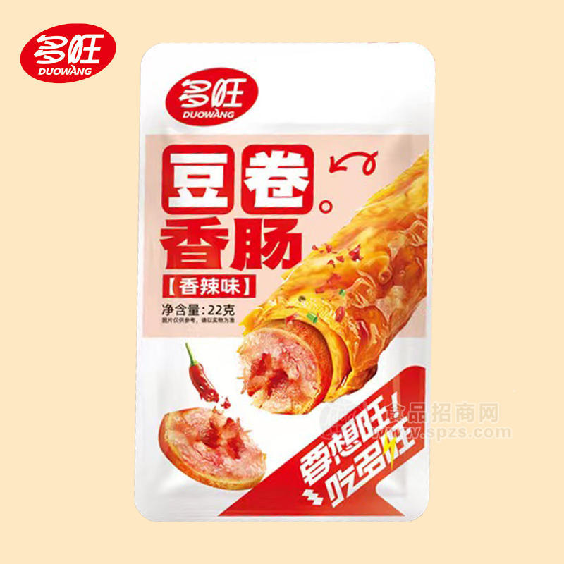 多旺香辣味豆卷香肠休闲食品22g