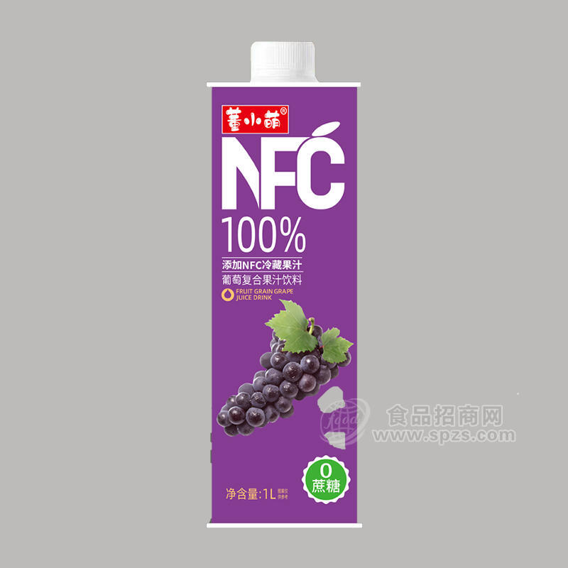 董小萌NFC葡萄复合果汁饮料0蔗糖招商1L