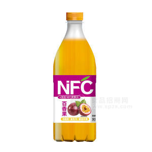 0脂肪NFC原果汁百香果味饮料瓶装招商