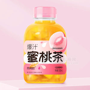 顏滿格爆汁蜜桃茶果汁茶飲料500ml