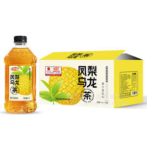 浩明凤梨乌龙茶果汁茶饮料箱装招商1L×12瓶