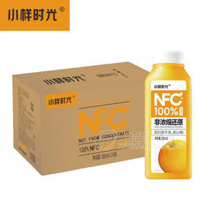 小樣時(shí)光100%NFC橙汁果汁飲料300mlx20瓶