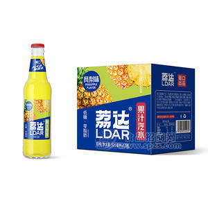 葡口荔达果汁汽水风味饮料520mlx12瓶