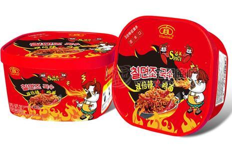 双倍辣火鸡面拌面桶装招商