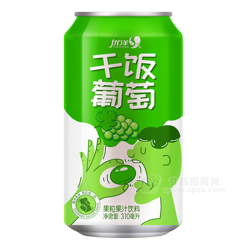 優(yōu)洋干飯葡萄果汁310ml 果肉多多