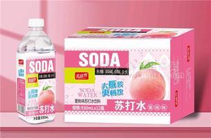 關(guān)山雪SODA無糖蘇打水飲料蜜桃味930ml*12瓶