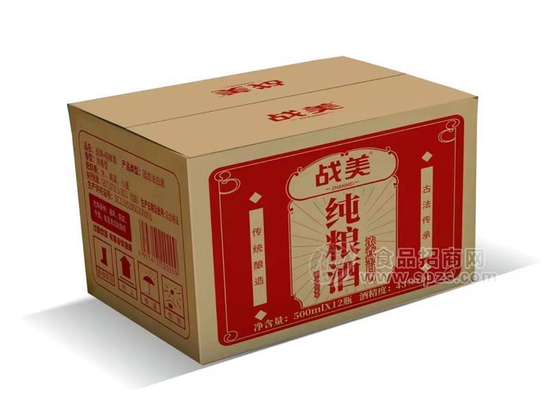 戰(zhàn)美純糧酒43度濃香型白酒箱裝