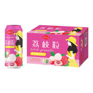 蘇梅陽光荔枝粒果肉果汁飲品箱裝招商490ml×15罐