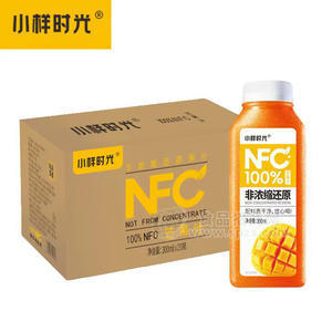 小樣時(shí)光100%NFC芒果汁果汁飲料300mlx20瓶