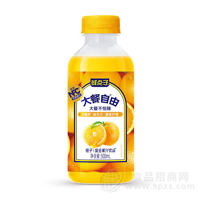 鲜点子大餐自由橙子复合果汁饮品果汁饮料500ml