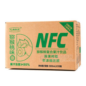 匯果陽光NFC獼猴桃復(fù)合果汁飲品果汁飲料560mlx15瓶