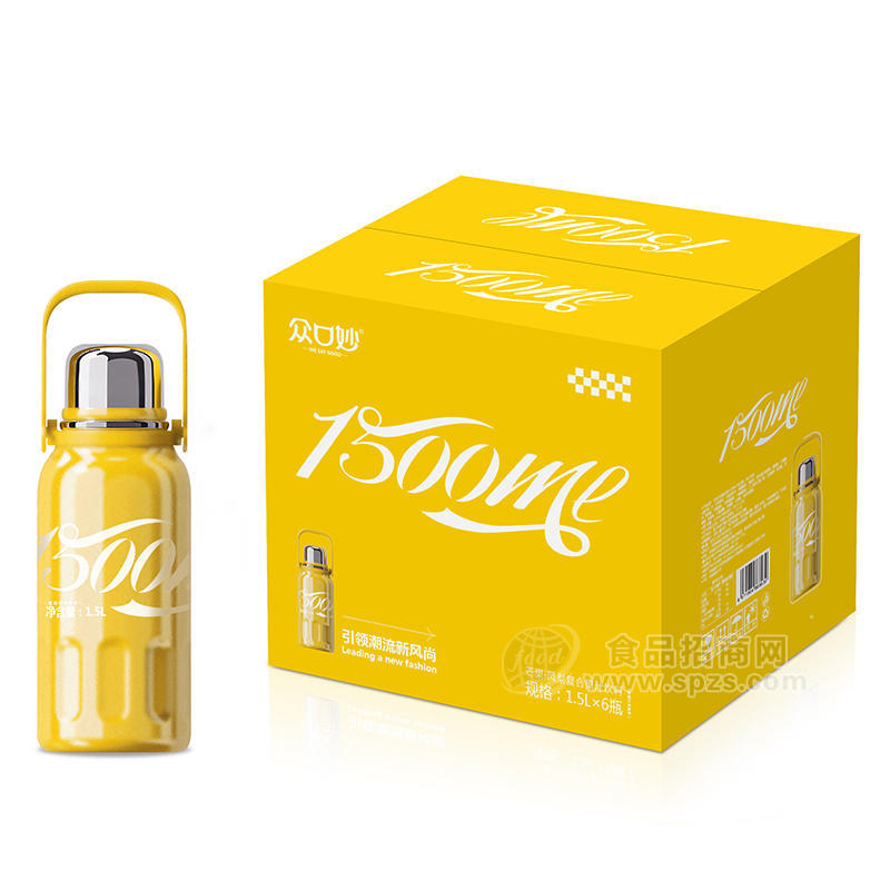 众口妙可乐杯芒果+凤梨复合果汁饮料箱装招商1.5L×6瓶