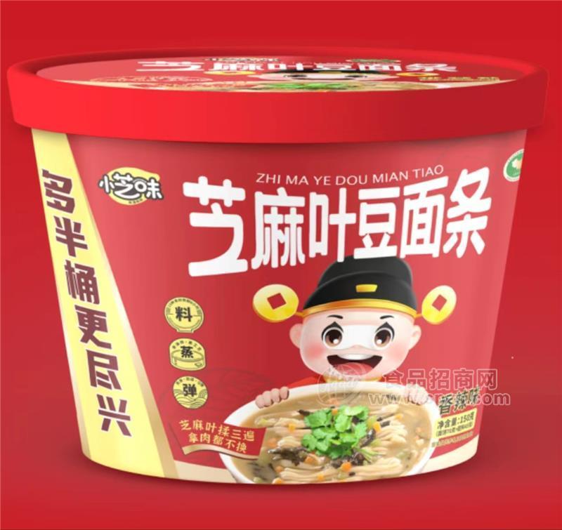 小芝味芝麻叶豆面条香辣味平舆特产桶装