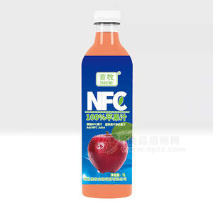 首牧NFC100%蘋果汁果汁飲料瓶裝招商1L