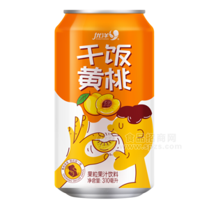 优洋干饭黄桃果汁310ml 易拉罐果汁宴席果汁