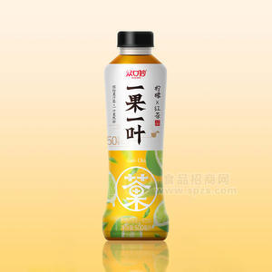 眾口妙一果一葉檸檬紅茶果汁茶飲料瓶裝招商500ml