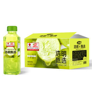 浩明甄選葡萄果粒復(fù)合果汁飲料箱裝招商500ml×15瓶