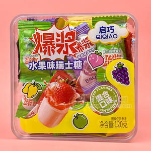 启巧混合口味水果味瑞士糖糖果休闲食品120g