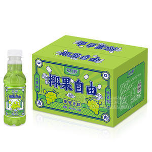 眾口妙椰果自由蜂蜜青提椰果復合果汁飲料箱裝450ml×15瓶