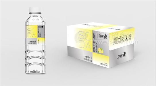 优洋苏打天然水饮品380毫升×24瓶柠檬风味水