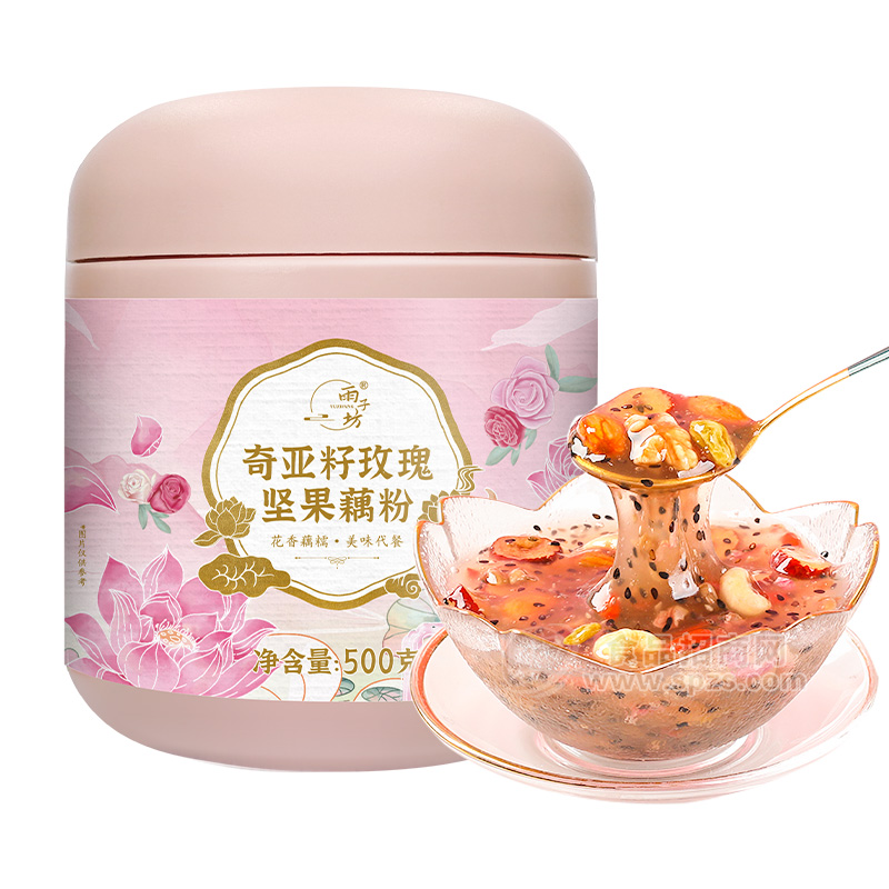 雨子坊 奇亚籽玫瑰坚果藕粉 净含量：500g