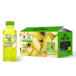 浩明甄選哈密瓜果粒復(fù)合果汁飲料箱裝招商500ml×15瓶