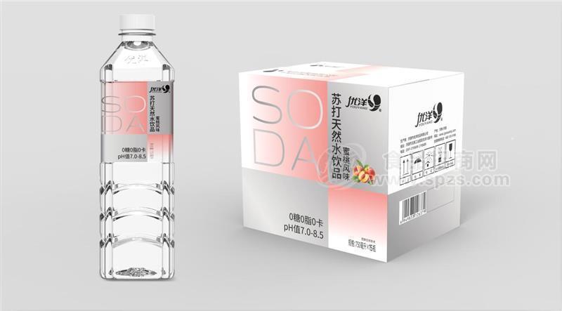 优洋苏打天然水饮品750毫升×15瓶蜜桃果味水碱性水